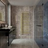 Kemi 1600 x 600mm Brushed Brass Simple Electric Heated Towel Rail