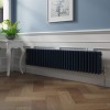 Bern 300 x 1460mm Sapphire Blue Triple Column Horizontal Traditional Radiator