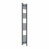 Fjord 1800 x 300mm Curved Anthracite Thermostatic Touch Control Electric Heated Towel Rail