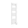 Fjord 1600 x 500mm Curved White Prefilled Electric Heated Towel Rail