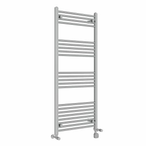 Bergen 1400 x 600mm Dual Fuel Straight Chrome Thermostatic Electric Heated Towel Rail