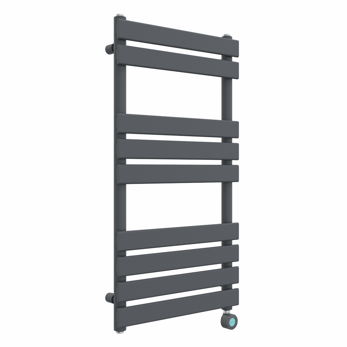 Juva 950 x 500mm Sand Grey Flat Panel Thermostatic Touch Control Electric Heated Towel Rail