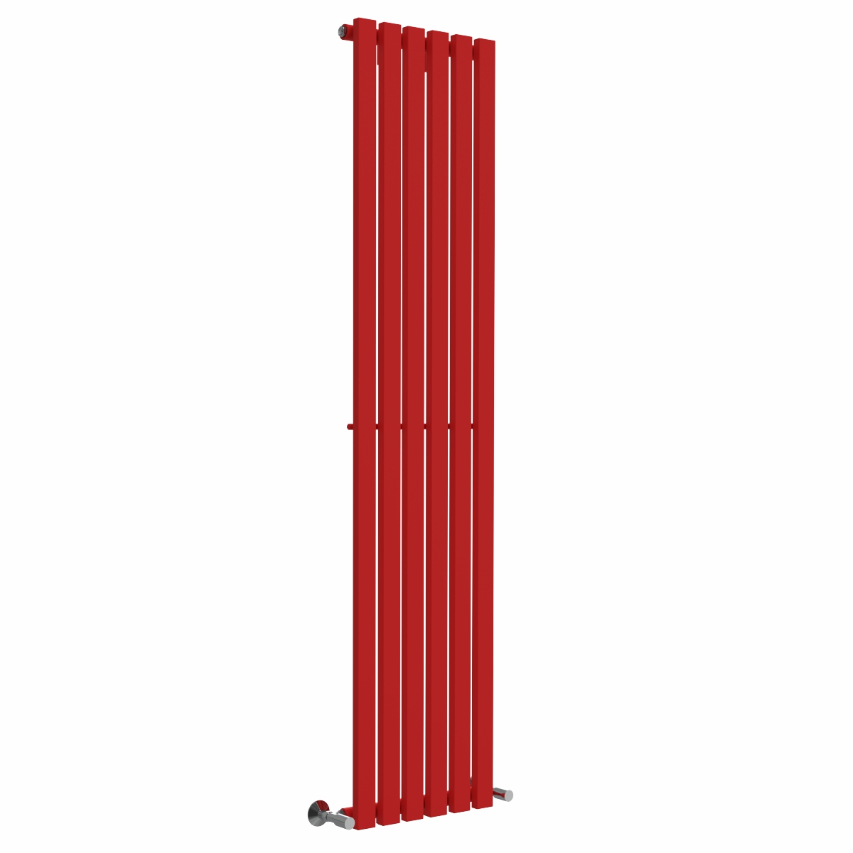 Lulea 1800 x 410mm Signal Red Single Flat Panel Vertical Designer Radiator