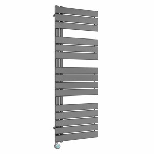 Kristiansund 1380 x 500mm Gunmetal Thermostatic Touch Control Electric Heated Towel Rail