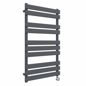 Juva 1000 x 600mm Sand Grey Flat Panel Thermostatic Touch Control Wifi Electric Heated Towel Rail