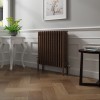 Bern 600 x 605mm Black Copper Four Column Horizontal Traditional Radiator