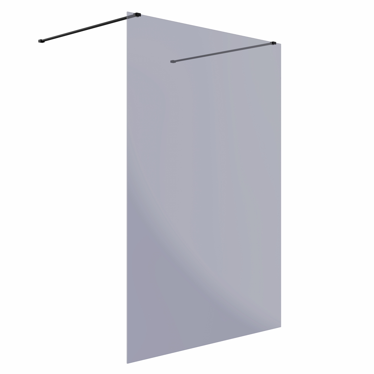 Wasdale 1400mm Black Smoked Walk Through Wet Room Screen