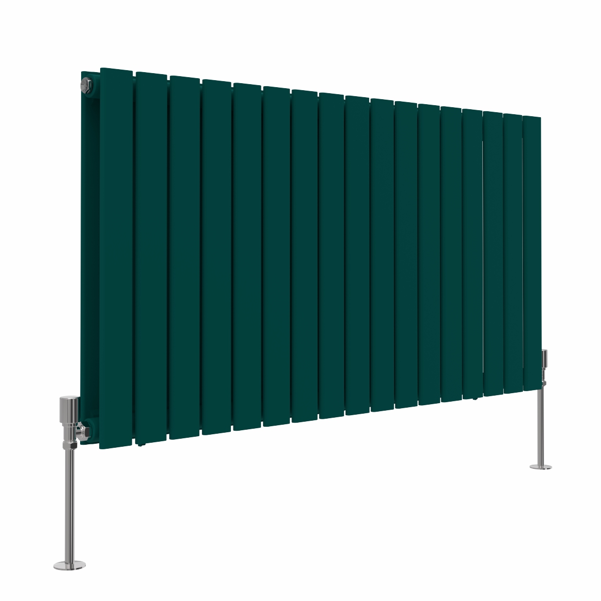 Karlstad 600 x 1158mm Blue Green Double Flat Panel Horizontal Designer Radiator