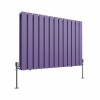 Karlstad 600 x 886mm Elegant Purple Double Flat Panel Horizontal Designer Radiator