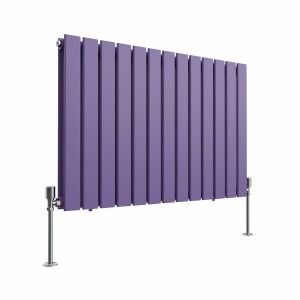 Karlstad 600 x 886mm Elegant Purple Double Horizontal Flat Panel Designer Radiator