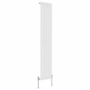 Lulea 1800 x 340mm White Single Vertical Flat Panel Radiator