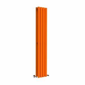 Lulea 1600 x 270mm Bright Orange Double Flat Panel Vertical Designer Radiator