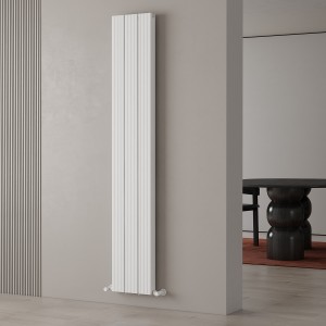 Carisa Chambord Double 1800 x 295mm White Designer Aluminium Radiator