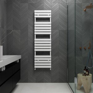 Carisa Plata Bath 1680 x 490mm White Designer Aluminium Towel Rail