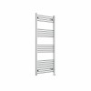 Bergen 1400 x 600mm Straight Chrome Thermostatic Touch Control Electric Heated Towel Rail