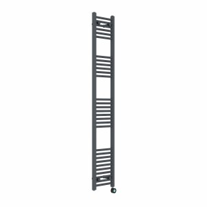 Bergen 1800 x 300mm Straight Anthracite Thermostatic Touch Control Wifi Electric Heated Towel Rail