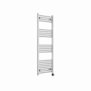 Bergen 1400 x 500mm Straight Chrome Thermostatic Touch Control Electric Heated Towel Rail