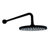 Kartell Nero - Round Wall Mounted Fixed Head & Arm - Matt Black