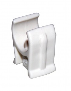 15mm Single Snap In Pipe Clip White