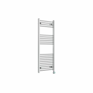 Bergen 1200 x 500mm Straight Chrome Thermostatic Touch Control Electric Heated Towel Rail
