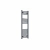 Bergen 1200 x 400mm Straight Anthracite Prefilled Electric Heated Towel Rail