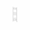 Fjord 1000 x 400mm Curved White Thermostatic Touch Control Electric Heated Towel Rail