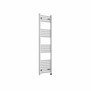 Bergen 1400 x 400mm Straight Chrome Prefilled Electric Heated Towel Rail
