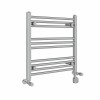 Bergen 600 x 600mm Dual Fuel Straight Chrome Thermostatic Electric Heated Towel Rail
