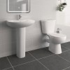 Splash Close Coupled Toilet with 540mm Basin Cloakroom Suite
