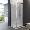 Aquariss® 760 x 760mm Bi-Fold Shower Enclosure with Easy Clean Glass - With Shower Tray & Waste