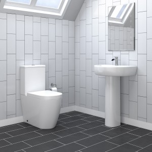 Cordoba Close Coupled Toilet & Basin Cloakroom Suite