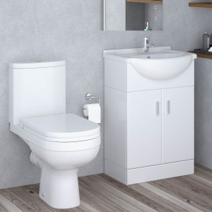 Lima Toilet & 550mm Vanity Unit Cloakroom Suite