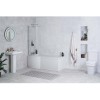 Avola Bathroom Suite with Left Hand P Shape Shower Bath
