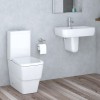 Aria Close Coupled Toilet & Semi Pedestal Basin Cloakroom Suite