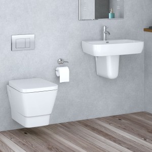 Aria Wall Hung Toilet & Basin Cloakroom Suite