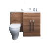 Calm Walnut Right Hand Combination Vanity Unit Set with Cordoba Toilet - 1100mm 