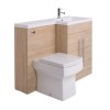 Calm Light Oak Right Hand Combination Vanity Unit Set with Toilet