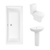 Calgary Bathroom Suite with 1700mm Double Ended Bath