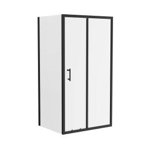 Ennerdale 1000mm Sliding Door with 700mm Side Panel - Black
