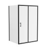Ennerdale 1300mm Sliding Door with 760mm Side Panel - Black