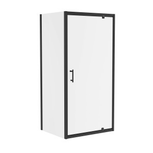 Ennerdale 1000mm Pivot Door with 900mm Side Panel - Black