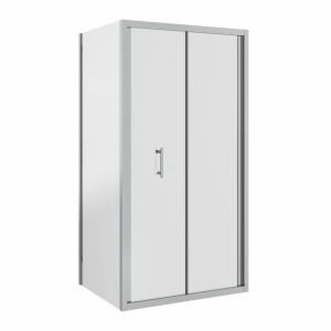 Ennerdale 900mm Bi-Fold Shower Door with 760mm Side Panel - Chrome