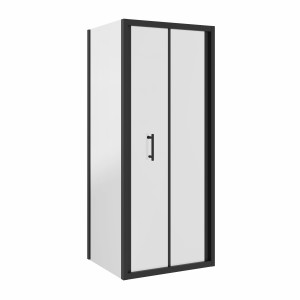Ennerdale 700mm Bi-Fold Shower Door with 1000mm Side Panel - Black