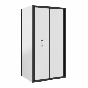 Ennerdale 900mm Bi-Fold Shower Door with 760mm Side Panel - Black