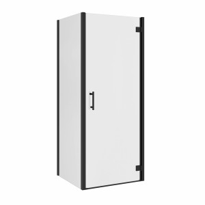 Ennerdale 700mm Hinged Door with 700mm Side Panel - Black
