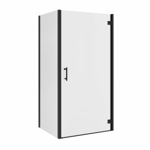 Ennerdale 900mm Hinged Door with 700mm Side Panel - Black