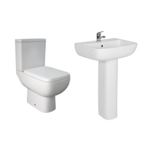 RAK Series 600 Close Coupled Toilet & Basin Cloakroom Suite