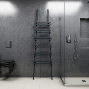 Carisa Jacobs F 2000 x 535mm Anthracite Designer Aluminium Towel Rail