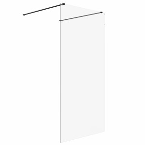 Wasdale 1000mm Black Walk Through Wet Room Screen