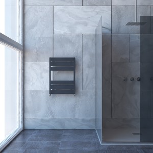 Carisa Mack Bath 700 x 500mm Anthracite Designer Aluminium Towel Rail